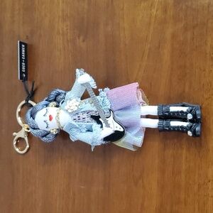 Coco + Carmen rocker girl keychain purse charm